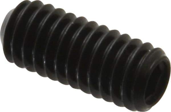 Made in USA - 5/16-18 UNC, 3/4" Length Under Head, Cup Point Set Screw - Grade 8 Alloy Steel, 5/32" Key - Industrial Tool & Supply
