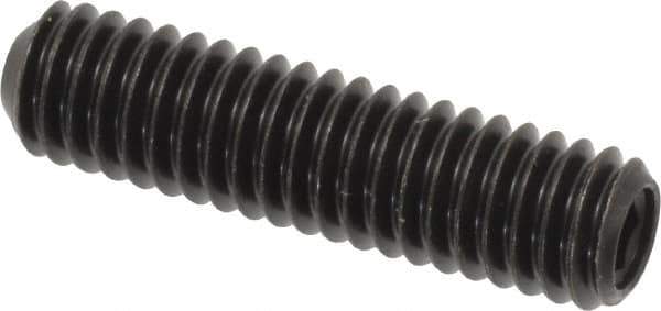 Made in USA - 5/16-18 UNC, 1-1/4" Length Under Head, Cup Point Set Screw - Grade 8 Alloy Steel, 5/32" Key - Industrial Tool & Supply