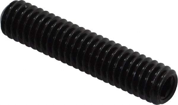 Made in USA - 5/16-18 UNC, 1-1/2" Length Under Head, Cup Point Set Screw - Grade 8 Alloy Steel, 5/32" Key - Industrial Tool & Supply
