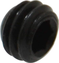 Made in USA - 3/8-16 UNC, 1/4" Length Under Head, Cup Point Set Screw - Grade 8 Alloy Steel, 3/16" Key - Industrial Tool & Supply