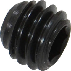 Made in USA - 3/8-16 UNC, 5/16" Length Under Head, Cup Point Set Screw - Grade 8 Alloy Steel, 3/16" Key - Industrial Tool & Supply