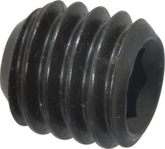 Made in USA - 3/8-16 UNC, 3/8" Length Under Head, Cup Point Set Screw - Grade 8 Alloy Steel, 3/16" Key - Industrial Tool & Supply