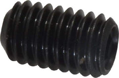 Made in USA - 3/8-16 UNC, 5/8" Length Under Head, Cup Point Set Screw - Grade 8 Alloy Steel, 3/16" Key - Industrial Tool & Supply
