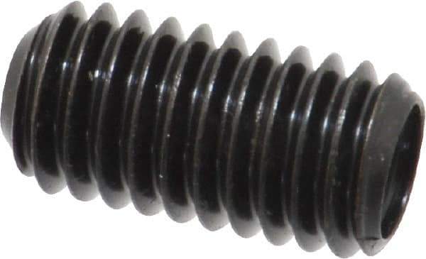 Made in USA - 3/8-16 UNC, 3/4" Length Under Head, Cup Point Set Screw - Grade 8 Alloy Steel, 3/16" Key - Industrial Tool & Supply