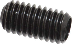 Made in USA - 3/8-16 UNC, 3/4" Length Under Head, Cup Point Set Screw - Grade 8 Alloy Steel, 3/16" Key - Industrial Tool & Supply