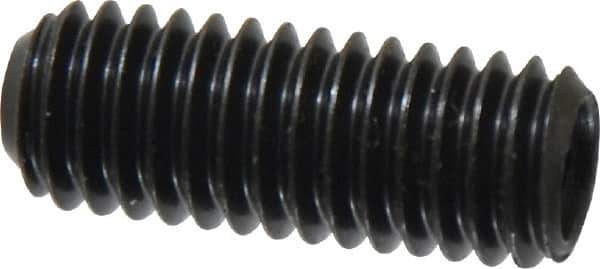 Made in USA - 3/8-16 UNC, 1" Length Under Head, Cup Point Set Screw - Grade 8 Alloy Steel, 3/16" Key - Industrial Tool & Supply