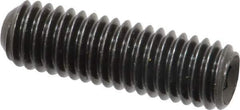 Made in USA - 3/8-16 UNC, 1-1/4" Length Under Head, Cup Point Set Screw - Grade 8 Alloy Steel, 3/16" Key - Industrial Tool & Supply