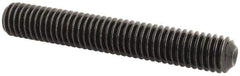 Made in USA - 3/8-16 UNC, 2-1/2" Length Under Head, Cup Point Set Screw - Grade 8 Alloy Steel, 3/16" Key - Industrial Tool & Supply