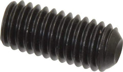 Made in USA - 7/16-14 UNC, 1" Length Under Head, Cup Point Set Screw - Grade 8 Alloy Steel, 7/32" Key - Industrial Tool & Supply