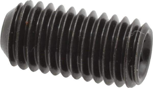 Made in USA - 1/2-13 UNC, 1" Length Under Head, Cup Point Set Screw - Grade 8 Alloy Steel, 1/4" Key - Industrial Tool & Supply