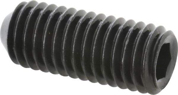 Made in USA - 1/2-13 UNC, 1-1/4" Length Under Head, Cup Point Set Screw - Grade 8 Alloy Steel, 1/4" Key - Industrial Tool & Supply