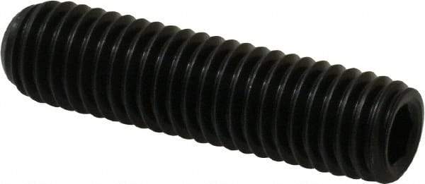 Made in USA - 1/2-13 UNC, 2" Length Under Head, Cup Point Set Screw - Grade 8 Alloy Steel, 1/4" Key - Industrial Tool & Supply
