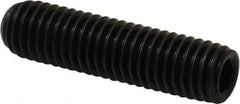 Made in USA - 1/2-13 UNC, 2" Length Under Head, Cup Point Set Screw - Grade 8 Alloy Steel, 1/4" Key - Industrial Tool & Supply