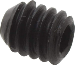Made in USA - #4-48 UNF, 1/8" Length Under Head, Cup Point Set Screw - Grade 8 Alloy Steel, 0.05" Key - Industrial Tool & Supply
