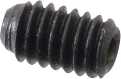 Made in USA - #4-48 UNF, 3/16" Length Under Head, Cup Point Set Screw - Grade 8 Alloy Steel, 0.05" Key - Industrial Tool & Supply