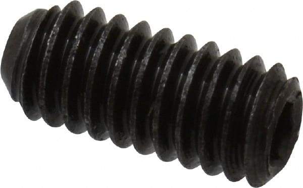Made in USA - #4-48 UNF, 1/4" Length Under Head, Cup Point Set Screw - Grade 8 Alloy Steel, 0.05" Key - Industrial Tool & Supply