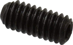 Made in USA - #4-48 UNF, 1/4" Length Under Head, Cup Point Set Screw - Grade 8 Alloy Steel, 0.05" Key - Industrial Tool & Supply