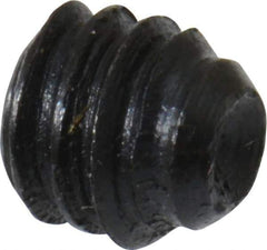 Made in USA - #6-40 UNF, 1/8" Length Under Head, Cup Point Set Screw - Grade 8 Alloy Steel, 1/16" Key - Industrial Tool & Supply