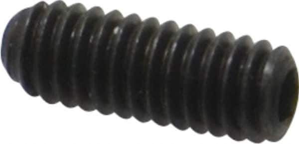 Made in USA - #6-40 UNF, 3/8" Length Under Head, Cup Point Set Screw - Grade 8 Alloy Steel, 1/16" Key - Industrial Tool & Supply