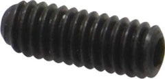 Made in USA - #6-40 UNF, 3/8" Length Under Head, Cup Point Set Screw - Grade 8 Alloy Steel, 1/16" Key - Industrial Tool & Supply