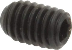 Made in USA - #8-36 UNF, 1/4" Length Under Head, Cup Point Set Screw - Grade 8 Alloy Steel, 5/64" Key - Industrial Tool & Supply