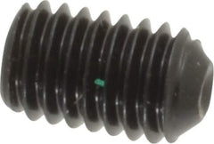 Made in USA - #10-32 UNF, 5/16" Length Under Head, Cup Point Set Screw - Grade 8 Alloy Steel, 3/32" Key - Industrial Tool & Supply
