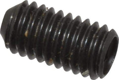 Made in USA - #10-32 UNF, 3/8" Length Under Head, Cup Point Set Screw - Grade 8 Alloy Steel, 3/32" Key - Industrial Tool & Supply