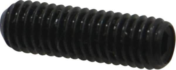 Made in USA - #10-32 UNF, 5/8" Length Under Head, Cup Point Set Screw - Grade 8 Alloy Steel, 3/32" Key - Industrial Tool & Supply