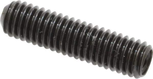 Made in USA - #10-32 UNF, 3/4" Length Under Head, Cup Point Set Screw - Grade 8 Alloy Steel, 3/32" Key - Industrial Tool & Supply