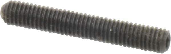 Made in USA - #10-32 UNF, 1-1/4" Length Under Head, Cup Point Set Screw - Grade 8 Alloy Steel, 3/32" Key - Industrial Tool & Supply