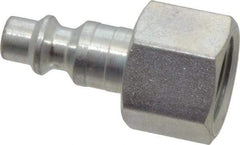 Legris - 3/8 Female NPT Industrial Pneumatic Hose Connector - Plated Steel, 1/4" Body Diam - Industrial Tool & Supply