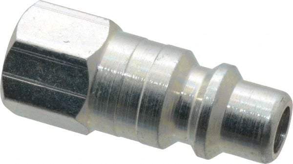 Legris - 1/4 Female NPT Industrial Pneumatic Hose Connector - Plated Steel, 3/8" Body Diam - Industrial Tool & Supply