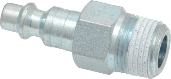 Legris - 3/8 Male NPT Industrial Pneumatic Hose Connector - Plated Steel, 1/4" Body Diam - Industrial Tool & Supply
