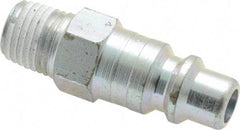 Legris - 1/4 Male NPT Industrial Pneumatic Hose Connector - Plated Steel, 3/8" Body Diam - Industrial Tool & Supply