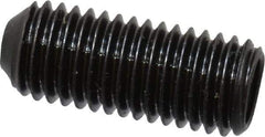 Made in USA - 1/4-28 UNF, 5/8" Length Under Head, Cup Point Set Screw - Grade 8 Alloy Steel, 1/8" Key - Industrial Tool & Supply