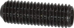 Made in USA - 1/4-28 UNF, 3/4" Length Under Head, Cup Point Set Screw - Grade 8 Alloy Steel, 1/8" Key - Industrial Tool & Supply