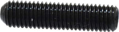 Made in USA - 1/4-28 UNF, 1" Length Under Head, Cup Point Set Screw - Grade 8 Alloy Steel, 1/8" Key - Industrial Tool & Supply