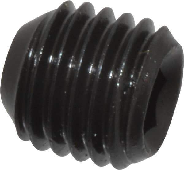 Made in USA - 5/16-24 UNF, 5/16" Length Under Head, Cup Point Set Screw - Grade 8 Alloy Steel, 5/32" Key - Industrial Tool & Supply