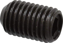 Made in USA - 5/16-24 UNF, 1/2" Length Under Head, Cup Point Set Screw - Grade 8 Alloy Steel, 5/32" Key - Industrial Tool & Supply