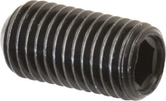 Made in USA - 5/16-24 UNF, 5/8" Length Under Head, Cup Point Set Screw - Grade 8 Alloy Steel, 5/32" Key - Industrial Tool & Supply