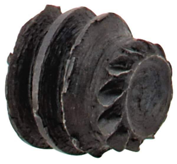Made in USA - #6-32 UNC, 1/8" Length Under Head, Knurled Cup Point Set Screw - Grade 8 Alloy Steel, 1/16" Key - Industrial Tool & Supply