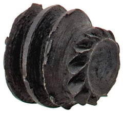 Made in USA - #6-32 UNC, 1/8" Length Under Head, Knurled Cup Point Set Screw - Grade 8 Alloy Steel, 1/16" Key - Industrial Tool & Supply