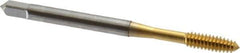 OSG - #6-32 UNC H4 Thread Limit Plug Thread Forming Tap - Cobalt, TiN Finish, 2" OAL, 11/16" Thread Length, Right Hand Thread, Series HY-PRO NRT - Exact Industrial Supply
