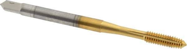 OSG - #6-40 UNF H3 Thread Limit Plug Thread Forming Tap - Cobalt, TiN Finish, 2" OAL, 11/16" Thread Length, Right Hand Thread, Series HY-PRO NRT - Exact Industrial Supply