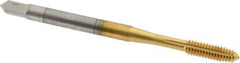 OSG - #6-40 UNF H3 Thread Limit Plug Thread Forming Tap - Cobalt, TiN Finish, 2" OAL, 11/16" Thread Length, Right Hand Thread, Series HY-PRO NRT - Exact Industrial Supply