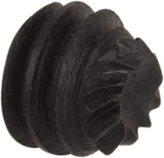 Made in USA - #8-32 UNC, 1/8" Length Under Head, Knurled Cup Point Set Screw - Grade 8 Alloy Steel, 5/64" Key - Industrial Tool & Supply