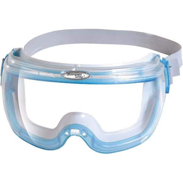 KleenGuard - Size Universal, Clear Polycarbonate Anti-Fog & Scratch Resistant Lens, Safety Goggles - Indirect Vent, Blue Frame - Industrial Tool & Supply