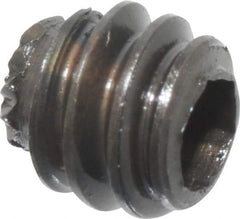Made in USA - #10-24 UNC, 3/16" Length Under Head, Knurled Cup Point Set Screw - Grade 8 Alloy Steel, 3/32" Key - Industrial Tool & Supply