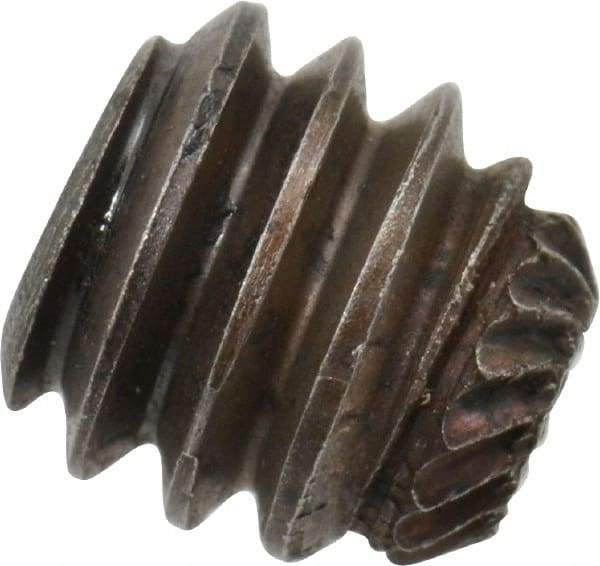 Made in USA - 1/4-20 UNC, 1/4" Length Under Head, Knurled Cup Point Set Screw - Grade 8 Alloy Steel, 1/8" Key - Industrial Tool & Supply
