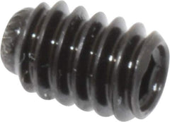 Made in USA - 1/4-20 UNC, 3/8" Length Under Head, Knurled Cup Point Set Screw - Grade 8 Alloy Steel, 1/8" Key - Industrial Tool & Supply